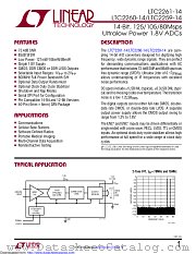 LTC2259IUJ-14#TRPBF datasheet pdf Linear Technology