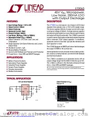 LT3063HMS8E#TRPBF datasheet pdf Linear Technology