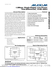 MAX1072ETC+T datasheet pdf MAXIM - Dallas Semiconductor