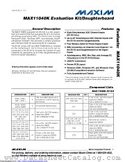 MAX11040KDBEVKIT# datasheet pdf MAXIM - Dallas Semiconductor