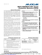 MAX11801TEVS datasheet pdf MAXIM - Dallas Semiconductor