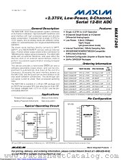 MAX1245BCAP+ datasheet pdf MAXIM - Dallas Semiconductor