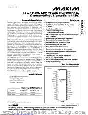 MAX1400CAI+ datasheet pdf MAXIM - Dallas Semiconductor