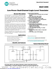 MAX14595EWA+T datasheet pdf MAXIM - Dallas Semiconductor
