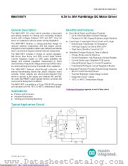 MAX14871EUE+T datasheet pdf MAXIM - Dallas Semiconductor