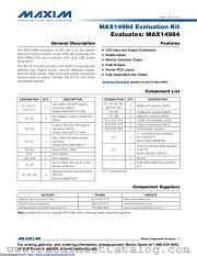 MAX14984EVKIT# datasheet pdf MAXIM - Dallas Semiconductor