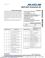 MAX15041EVKIT+ datasheet pdf MAXIM - Dallas Semiconductor