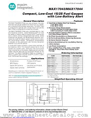 MAX17043G-E+T datasheet pdf MAXIM - Dallas Semiconductor