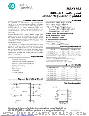 MAX1792EUA18/V+ datasheet pdf MAXIM - Dallas Semiconductor