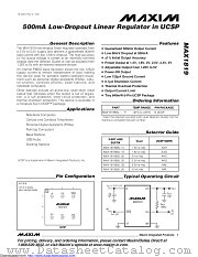 MAX1819EBL33+ datasheet pdf MAXIM - Dallas Semiconductor