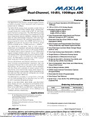 MAX19516 datasheet pdf MAXIM - Dallas Semiconductor
