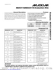 MAX2116EVKIT+ datasheet pdf MAXIM - Dallas Semiconductor