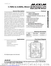 MAX2720EUP+ datasheet pdf MAXIM - Dallas Semiconductor