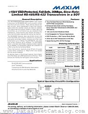 MAX3062EEKA#TG16 datasheet pdf MAXIM - Dallas Semiconductor