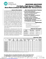 MAX3085CSA+T datasheet pdf MAXIM - Dallas Semiconductor