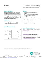 MAX31091AUA/V+192 datasheet pdf MAXIM - Dallas Semiconductor