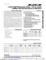 MAX3183EEUK+T datasheet pdf MAXIM - Dallas Semiconductor