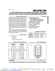 MAX3185CWP+T datasheet pdf MAXIM - Dallas Semiconductor