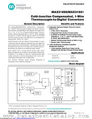 MAX31851SATB+T datasheet pdf MAXIM - Dallas Semiconductor