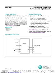 MAX31855 datasheet pdf MAXIM - Dallas Semiconductor