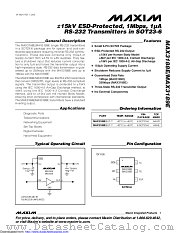 MAX3189EEUT+ datasheet pdf MAXIM - Dallas Semiconductor