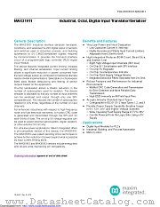 MAX31911AUI+T datasheet pdf MAXIM - Dallas Semiconductor