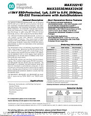 MAX3243EETI+ datasheet pdf MAXIM - Dallas Semiconductor