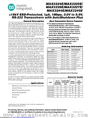 MAX3225EEUP+T datasheet pdf MAXIM - Dallas Semiconductor