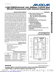 MAX3235ECWP+TG36 datasheet pdf MAXIM - Dallas Semiconductor