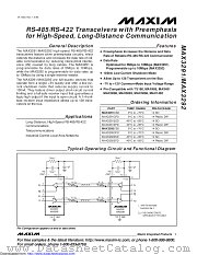 MAX3291ESD+T datasheet pdf MAXIM - Dallas Semiconductor