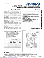 MAX3480EBCPI+ datasheet pdf MAXIM - Dallas Semiconductor