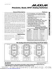 MAX353CSE+T datasheet pdf MAXIM - Dallas Semiconductor