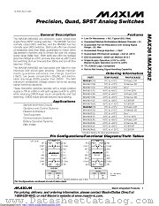 MAX361CSE+ datasheet pdf MAXIM - Dallas Semiconductor