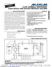 MAX3663ETG+ datasheet pdf MAXIM - Dallas Semiconductor