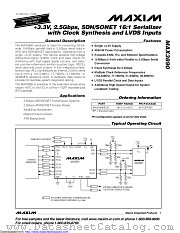 MAX3890ECB+ datasheet pdf MAXIM - Dallas Semiconductor