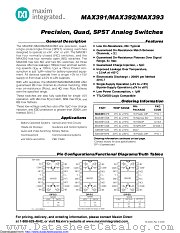 MAX392ESE-T datasheet pdf MAXIM - Dallas Semiconductor