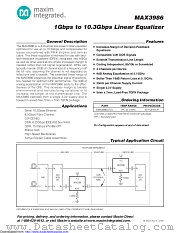 MAX3986EVKIT+ datasheet pdf MAXIM - Dallas Semiconductor