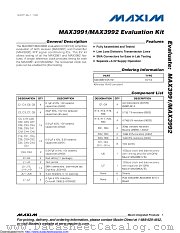 MAX3991EVKIT datasheet pdf MAXIM - Dallas Semiconductor