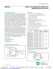 MAX5033BASA+CAU datasheet pdf MAXIM - Dallas Semiconductor