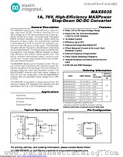 MAX5035DASA+T datasheet pdf MAXIM - Dallas Semiconductor