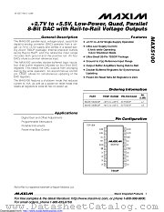 MAX5100BEUP+ datasheet pdf MAXIM - Dallas Semiconductor