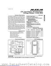 MAX530BCWG+T datasheet pdf MAXIM - Dallas Semiconductor