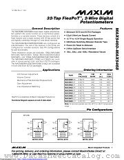 MAX5462EXT+ datasheet pdf MAXIM - Dallas Semiconductor