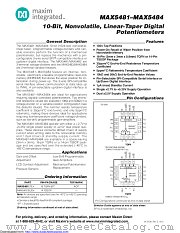 MAX5481ETE+T datasheet pdf MAXIM - Dallas Semiconductor