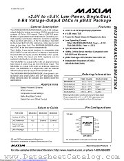 MAX548AEUA+T datasheet pdf MAXIM - Dallas Semiconductor