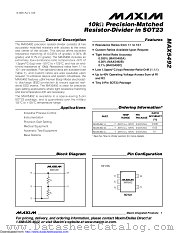 MAX5492 datasheet pdf MAXIM - Dallas Semiconductor