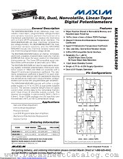 MAX5497 datasheet pdf MAXIM - Dallas Semiconductor