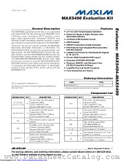 MAX5498EVKIT+ datasheet pdf MAXIM - Dallas Semiconductor