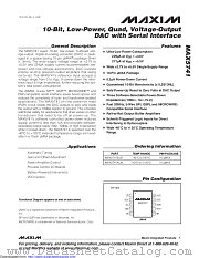 MAX5741EUB+T datasheet pdf MAXIM - Dallas Semiconductor