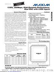 MAX5876EGK-D datasheet pdf MAXIM - Dallas Semiconductor